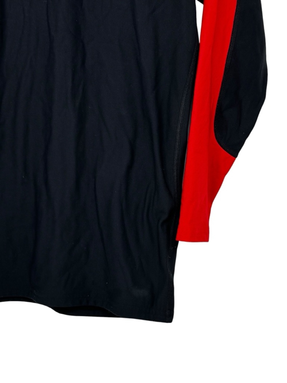 Under Armour Size Large Red/Black Ny/Poly/Elas Fitted Base Layer Mock Neck Top - Picture 6 of 11